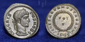 ROMAN: Crispus, Caesar, 316-326 AD. AE Follis, struck Constantine I, Siscia mint.