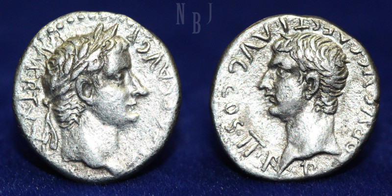 Cappadocia: Caesarea. Tiberius with Drusus Caesar Emperor, A.D. 14-37. AR Drachm...