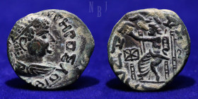Hermaios: AE tetradrachm.