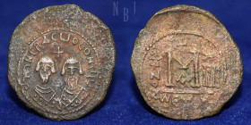 BYZANTINE EMPIRE: Revolt of The Heraclii AD 608-610. AE Follis. ALEXANDRETTA.