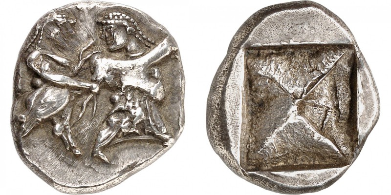 GRECE ANTIQUE
Tribus thraco-macédoniennes, Siris (ca. 525-480 av. J.C.). Statèr...