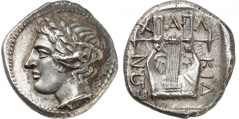 GRECE ANTIQUE
Macédoine, Ligue Chalcidienne (ca. 385 av. J.C.). Tétradrachme ar...