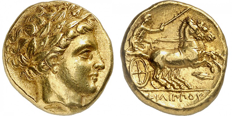 GRECE ANTIQUE
Royaume de Macédoine, Philippe II (359-336 av. J.C.). Statère d’o...