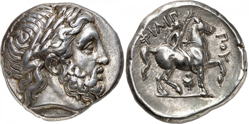 GRECE ANTIQUE
Macédoine, Philippe II (359-336 av. J.C.). Tétradrachme argent, p...