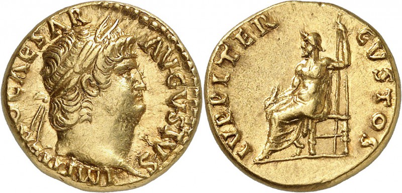 EMPIRE ROMAIN
Néron (54-68). Aureus 64-65, Rome.
Av. Buste lauré à droite. Rv....