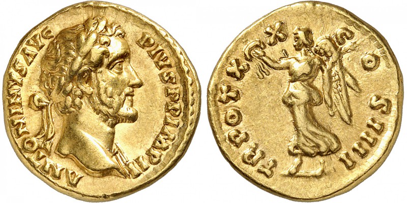 EMPIRE ROMAIN
Antonin le Pieux (138-161). Aureus, Rome.
Av. Buste lauré à droi...