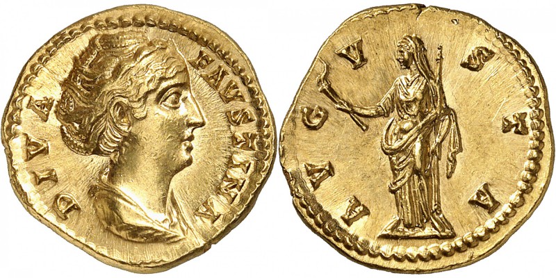 EMPIRE ROMAIN
Faustine mère, femme d’Antonin le Pieux (138-161). Aureus 141, Ro...