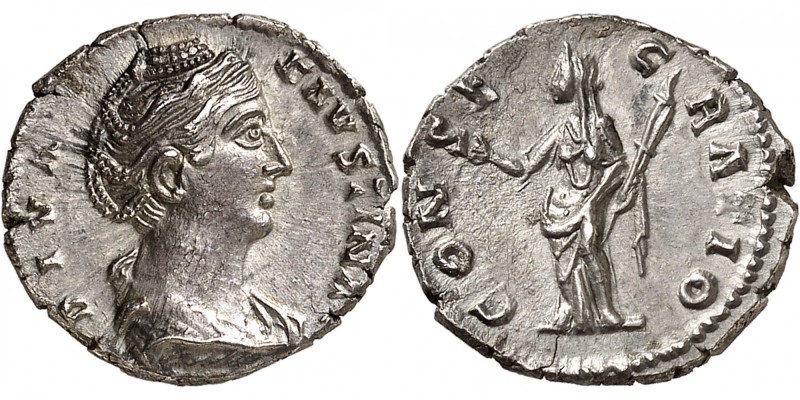 EMPIRE ROMAIN
Faustine mère, femme d’Antonin le Pieux (138-161). Denier, Rome....