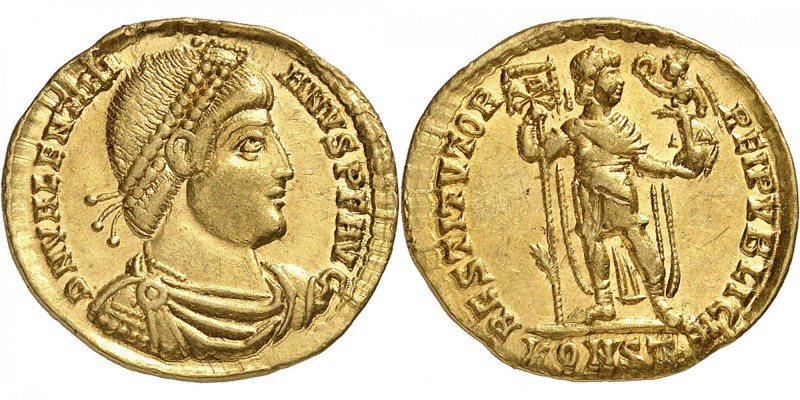 EMPIRE ROMAIN
Valentinien I (364-375). Solidus, Constantinople.
Av. DN VALENTI...