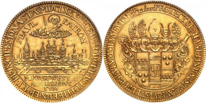 ALLEMAGNE
Munster, Christopher Bernhart von Gaben (1650-1678). 6 ducats 1661, M...