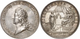 FRANCE
Louis XIV (1643-1715). Médaille en argent 1682, représentant la Justice du roi, par Molart.
Av. Buste nu à gauche. Rv. La justice tendant une...