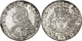 FRANCE
Louis XV (1715-1774). Écu aux lauriers 1740 X, Amiens.
Av. Buste habillé à gauche. Rv. Écu ovale couronné.
Dup. 1675, G. 321. 29,37 grs.
At...