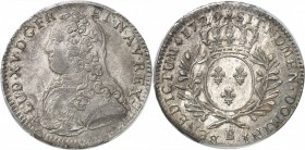 FRANCE
Louis XV (1715-1774). 1/2 écu aux lauriers 1729 B, Rouen.
Av. Buste habillé à gauche. Rv. Écu ovale couronné.
G. 313. 
PCGS MS 62. Superbe...