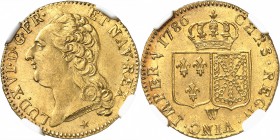 FRANCE
Louis XVI (1774-1792). Louis d’or à la tête nue 1786, Lille.
Av. Tête nue à gauche. Rv. Ecus accolés de France et de Navarre couronnés.
Fr. ...