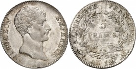 FRANCE
Premier Empire (1804-1814). 5 francs An 12 M, Toulouse.
Av. Tête nue à droite à gauche. Rv. Valeur dans une couronne. 
G. 579. 24,82 grs.
T...