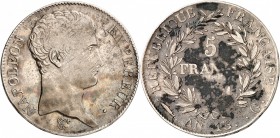 FRANCE
Premier Empire (1804-1814). 5 francs an 13 G, Genève.
Av. Tête nue à droite. Rv. Valeur dans une couronne.
G. 580. 24,63 grs.
Très rare et ...