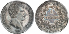 FRANCE
Premier Empire (1804-1814). Franc An 12 K, Bordeaux.
Av. Tête nue à droite. Rv. Valeur dans une couronne.
G. 443.
PCGS AU 50. Assez rare, T...