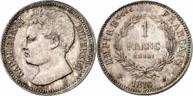 FRANCE
Napoléon II (1811-1832). Franc 1816, essai en argent.
Av. Tête nue à gauche. Rv. Valeur dans une couronne.
G. 488. 5,81 grs.
Exemplaire exc...