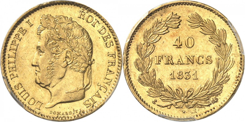 FRANCE
Louis Philippe Ier (1830-1848). 40 francs or 1831, Paris.
Av. Tête laur...