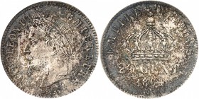 FRANCE
Napoléon III (1852-1870). 20 centimes 1864, Paris.
Av. Tête laurée à gauche. Rv. Couronne impériale.
G. 309.
NGC MS 67. Magnifique patine, ...