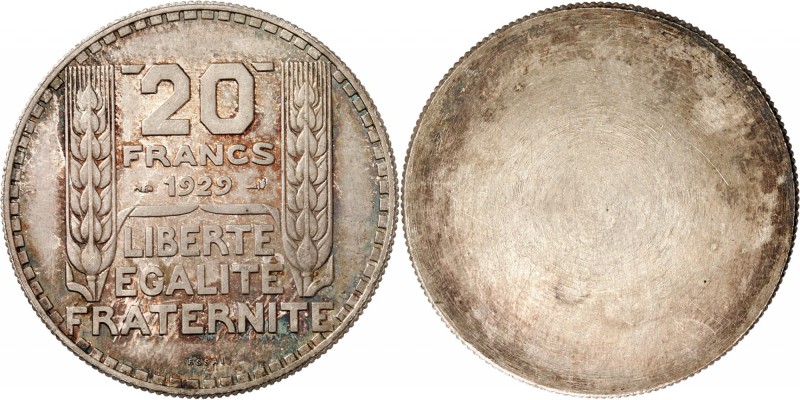 FRANCE
III° République (1870-1940). 20 francs 1929, essai uniface de revers en ...