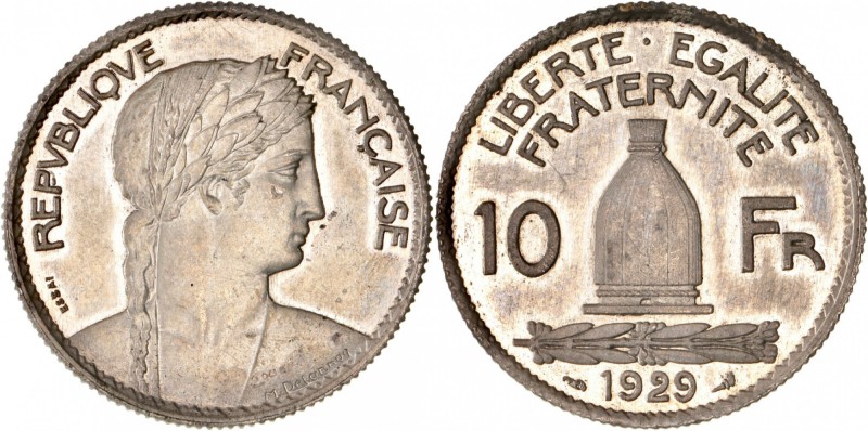FRANCE
III° République (1870-1940). 10 francs 1929, concours de Delannoy, essai...