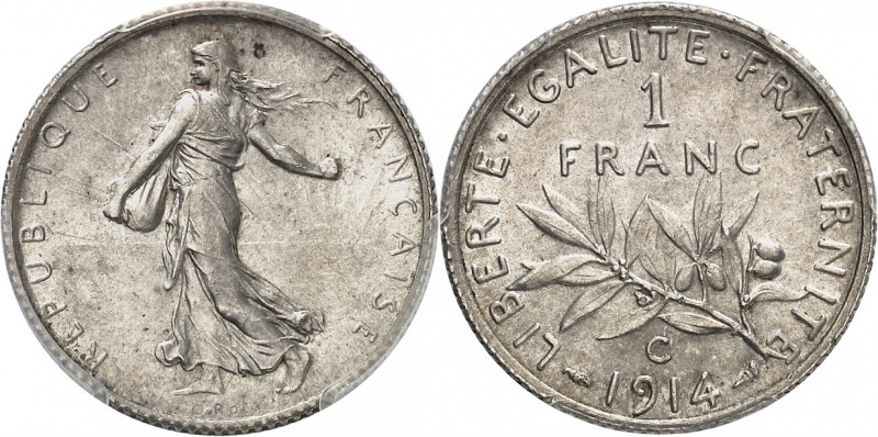 FRANCE
III° République (1870-1940). Franc 1914, Castelsarrasin.
Av. La semeuse...