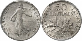 FRANCE
III° République (1870-1940). 50 centimes 1900.
Av. La semeuse à gauche. Rv. Branche d’olivier, au-dessus la valeur.
G. 420. 
PCGS MS 64. Su...