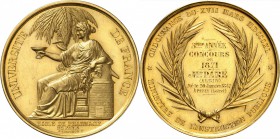 FRANCE
III° République (1870-1940). Médaille en or de l’université de France pour l’école de pharmacie, attribué à Albin Paire pour le concours de 18...