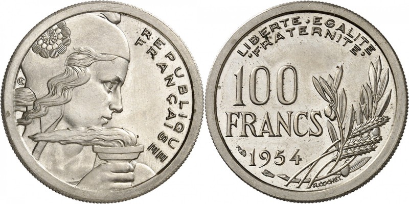 FRANCE
IV° République (1947-1958). 100 francs 1954, pré-série sans le mot essai...