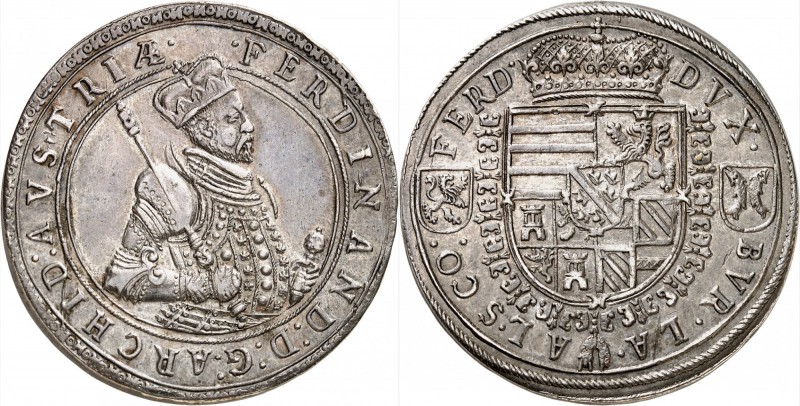FRANCE FÉODALES
Alsace, Ensisheim, Ferdinand (1564-1595). Double Thaler, Ensish...