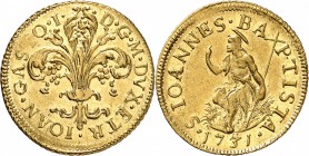 ITALIE
Florence, Gian Gastone de Medici (1723-1737). Sequin, 1731.
Av. Fleur de lis. Rv. Saint Jean-Baptiste assis à gauche. 
MIR 345/8. 3,46 grs....