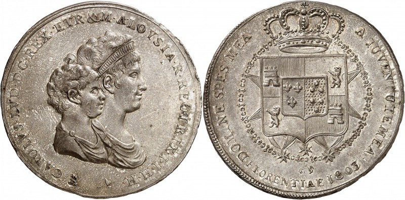 ITALIE
Florence, Charles Louis de Bourbon, régence de Marie Louise (1803-1807)....