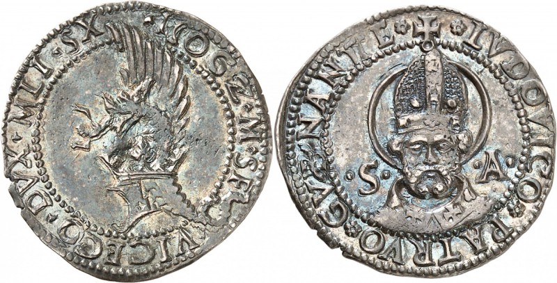 ITALIE
Milan, Régence de Ludovico Maria Sforza (1480-1494). Gros de 5 soldi.
A...