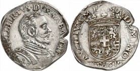 ITALIE
Savoie, Philibert (1538-1559). Teston 1561, Asti.
Av. Buste cuirassé à droite. Rv. Écu couronné.
MIR. 510. 9,28 grs.
Petit manque sur la tr...