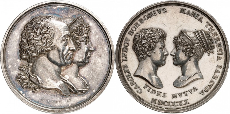ITALIE
Savoie, Victor Emmanuel Ier (1814-1821). Médaille en argent 1820 par Lav...