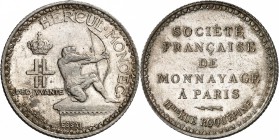 MONACO
Louis II (1922-1949). 2 francs 1924, essai en argent.
Av. Héraclès à droite. Rv. « Société Française de Monnayage à Paris ».
G. MC130. 10 gr...