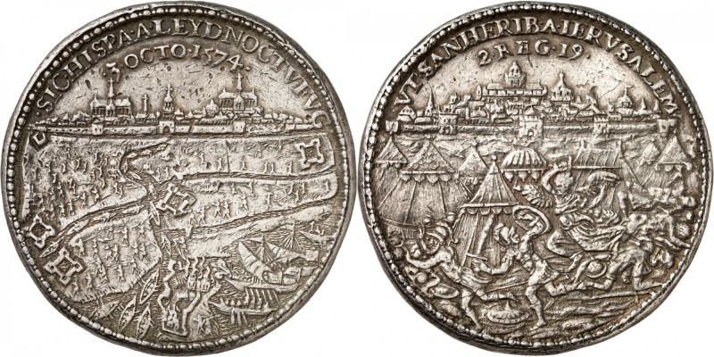 PAYS-BAS
Leiden. Médaille 1574, commémorant le siège de la ville par les espagn...
