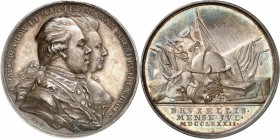 RUSSIE
Catherine II (1762-1796). Médaille en argent 1782, commémorant la visite de la Tsarine à Bruxelles.
Av. Bustes accolés du Prince Paul et de l...