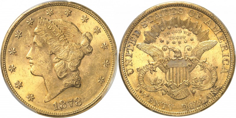 USA
20 dollars Liberté 1878, Philadelphie.
Av. Tête de Liberté à gauche. Rv. A...