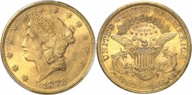 USA
20 dollars Liberté 1878, Philadelphie.
Av. Tête de Liberté à gauche. Rv. Aigle aux ailes déployées.
Fr. 177. 
PCGS MS 62+