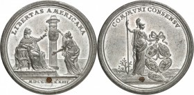 USA
Libertas Americana. Médaille en étain 1783, frappé pour célébrer la Paix de Versailles reconnaissant l’indépendance des États-Unis du Nord.
Av. ...