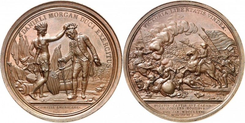 USA
COMITIA AMERICANA. Médaille en bronze 1781 frappé pour célébrer la bataille...