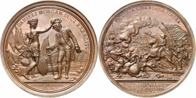 USA
COMITIA AMERICANA. Médaille en bronze 1781 frappé pour célébrer la bataille de Cowpens, par Dupré.
Av. Daniel Morgan recevant une couronne par u...