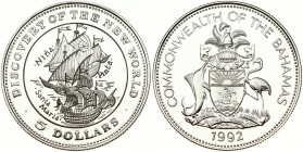 Bahamas 5 Dollars 1992 Discovery of the New World