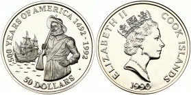 Cook Islands 50 Dollars 1990 Henry Hudson