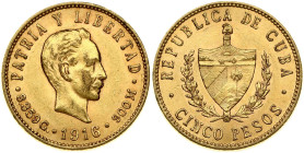 Cuba 5 Pesos 1916