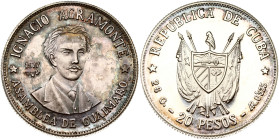 Cuba 20 Peso 1977 Ignacio Agramonte