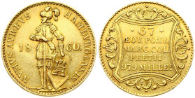 Hamburg Ducat 1860