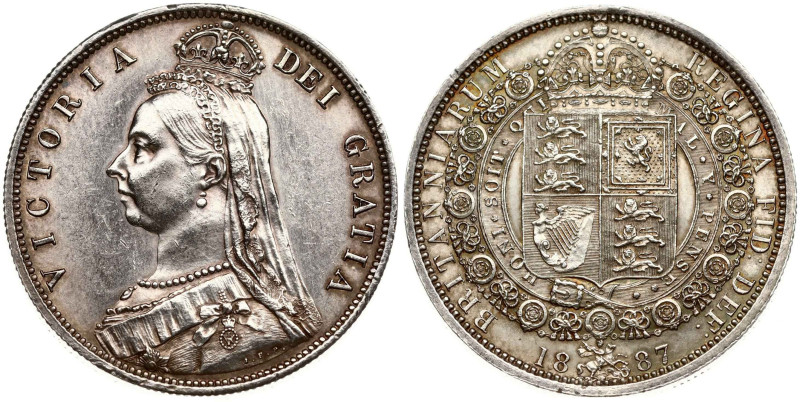 Great Britain. Victoria (1837-1901). 1/2 Crown 1887. Silver 14.14 g. S. 3924; KM...